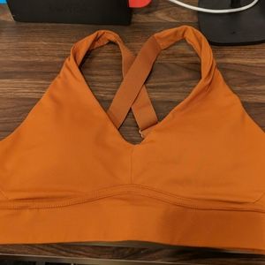 Orange Brown Sports bra
